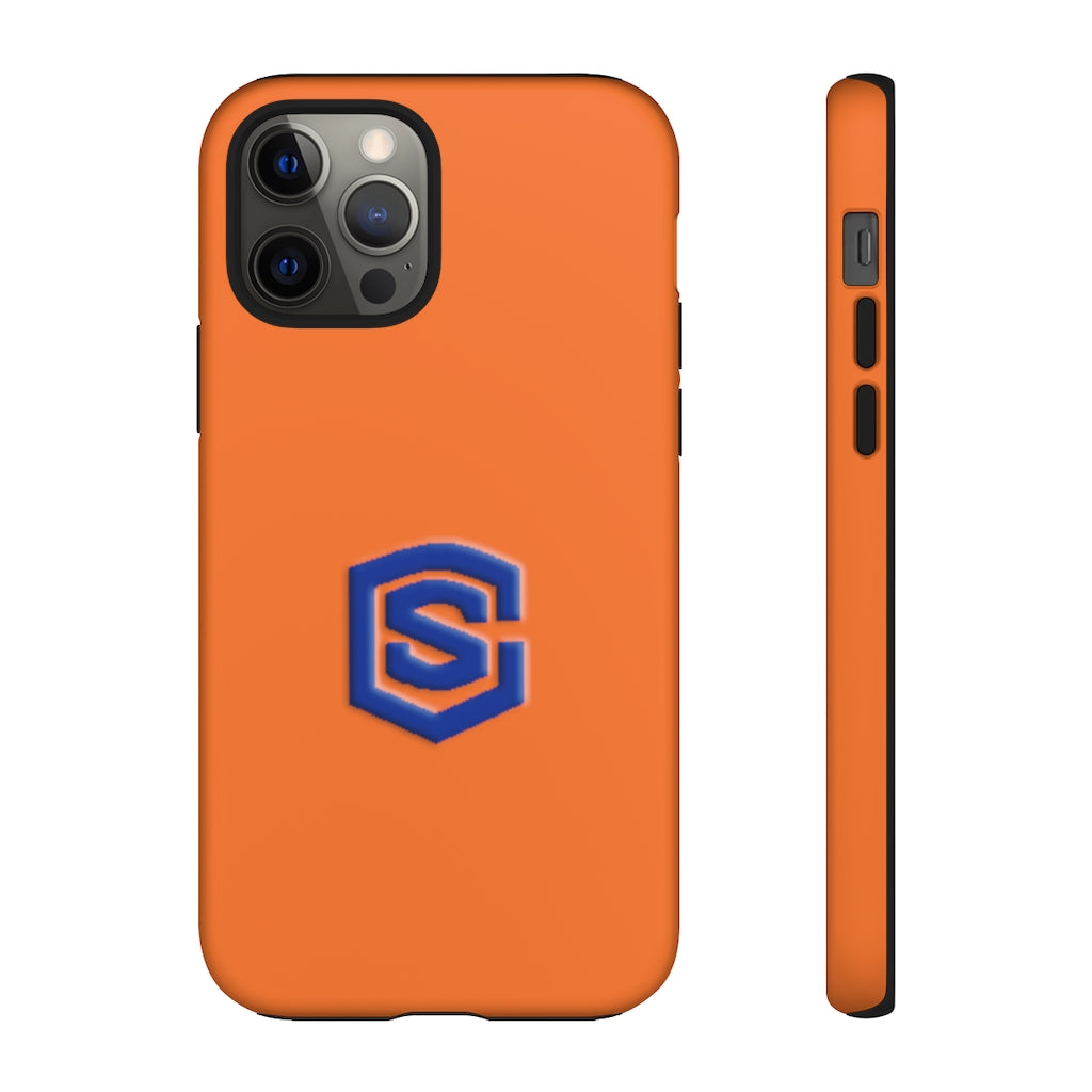 Orange Tough Cases Blue Logo