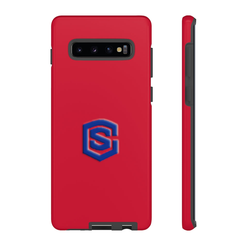 Red Tough Cases Blue Logo