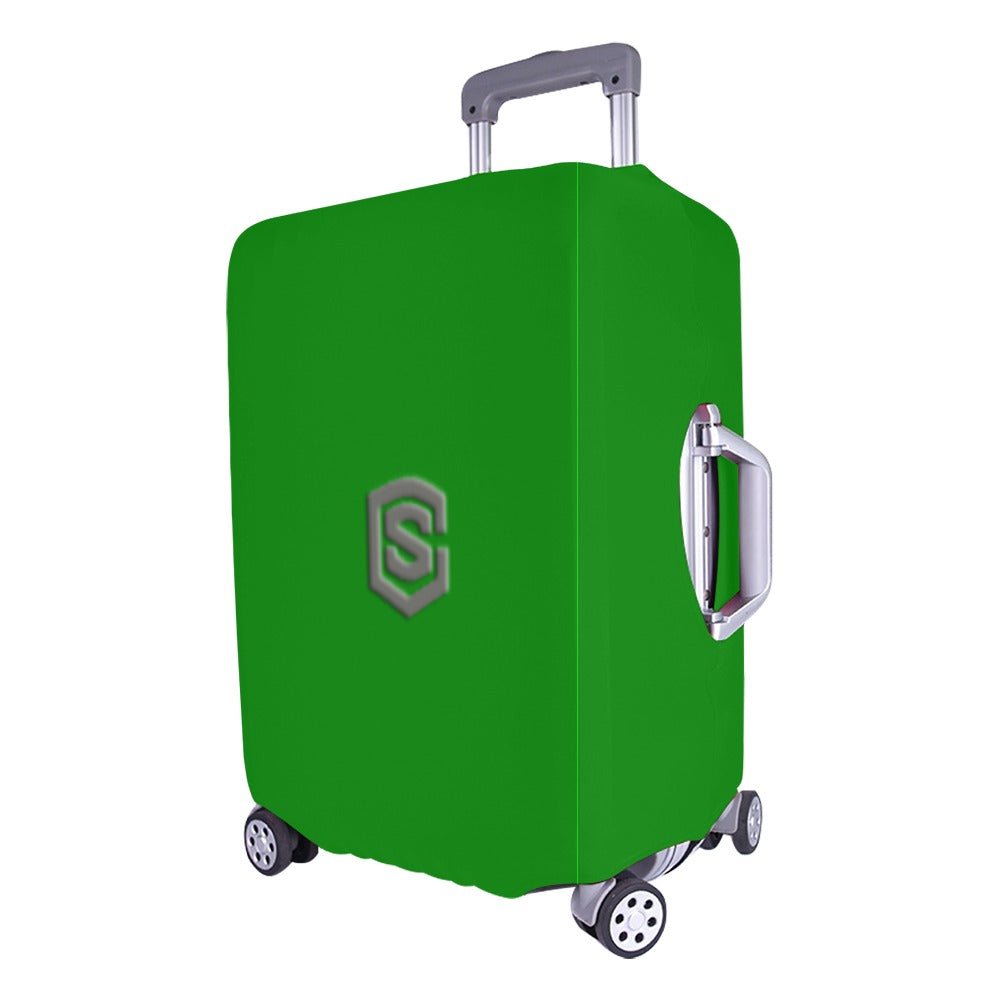 GREEN LUGGAGE COVER WITH GRAY LOGO Luggage Cover (Large Size) (26"-28")