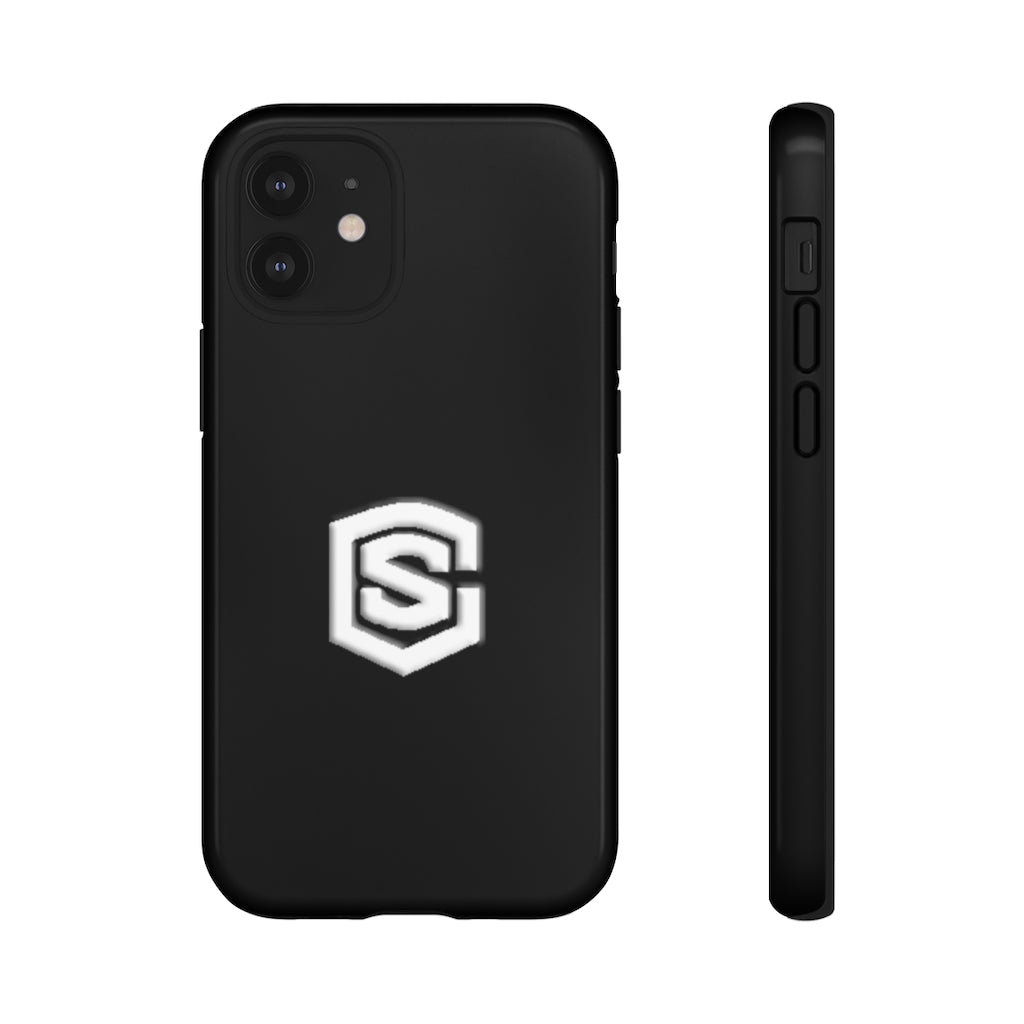 Black Tough Cases White Logo