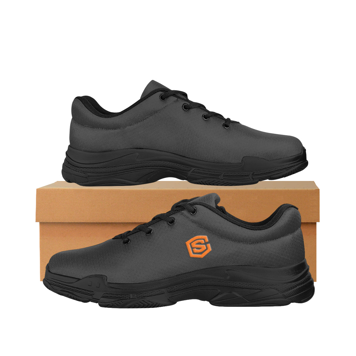 orange logo Lyra Men's Running Shoes (Model 058)