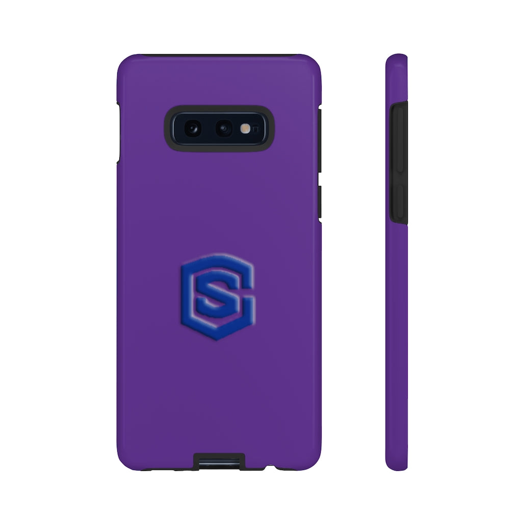 Purple Tough Cases Blue Logo