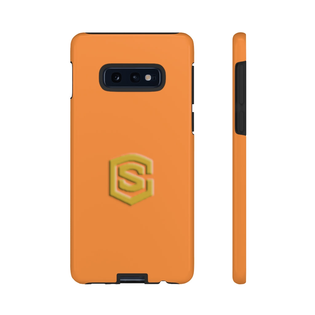 Orange Tough Cases Gold Logo