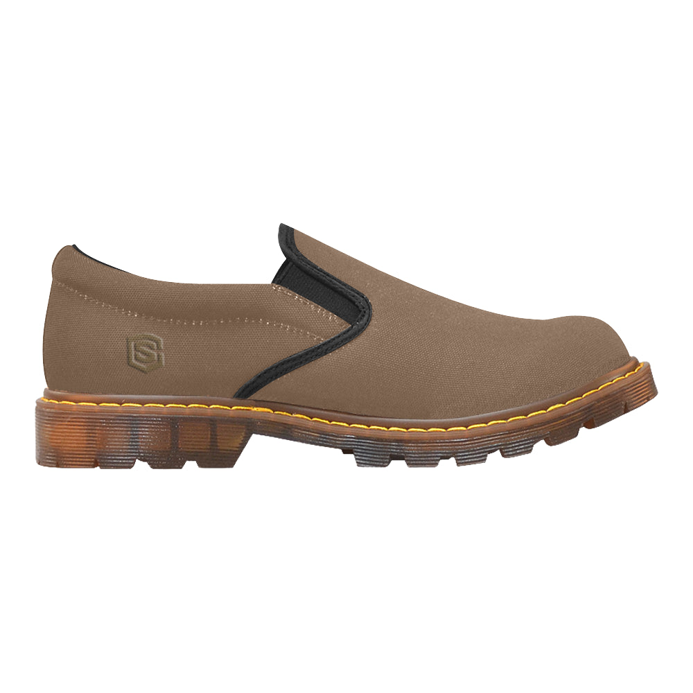 brown logo Martin Men's Slip-On Loafer (Model 12031)