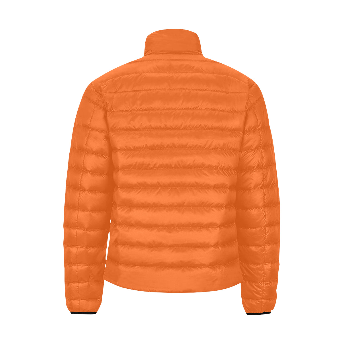 Orange Logo Men's Stand Collar Padded Jacket (Model H41)