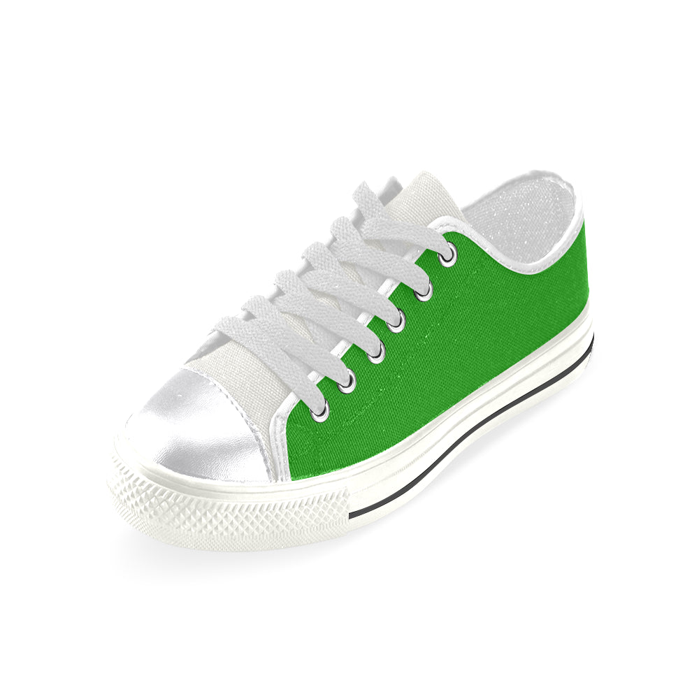 silver logo Women's Classic Canvas Shoes (Model 018)