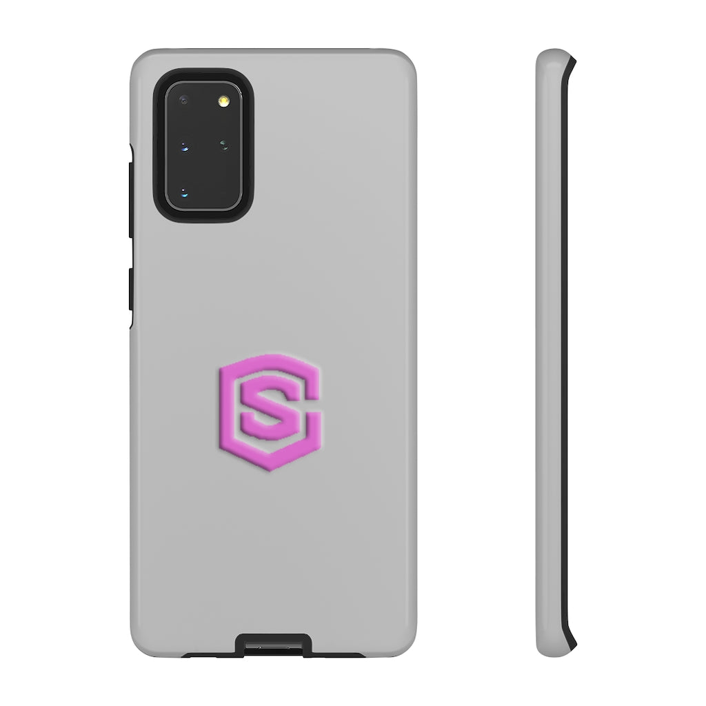 Silver Tough Cases Pink Logo