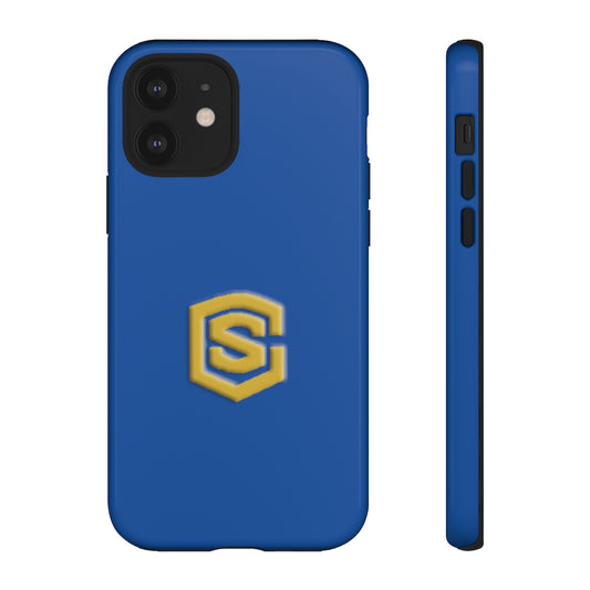 Blue Tough Cases Gold Logo