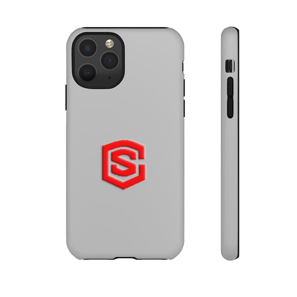 Silver Tough Cases Red Logo