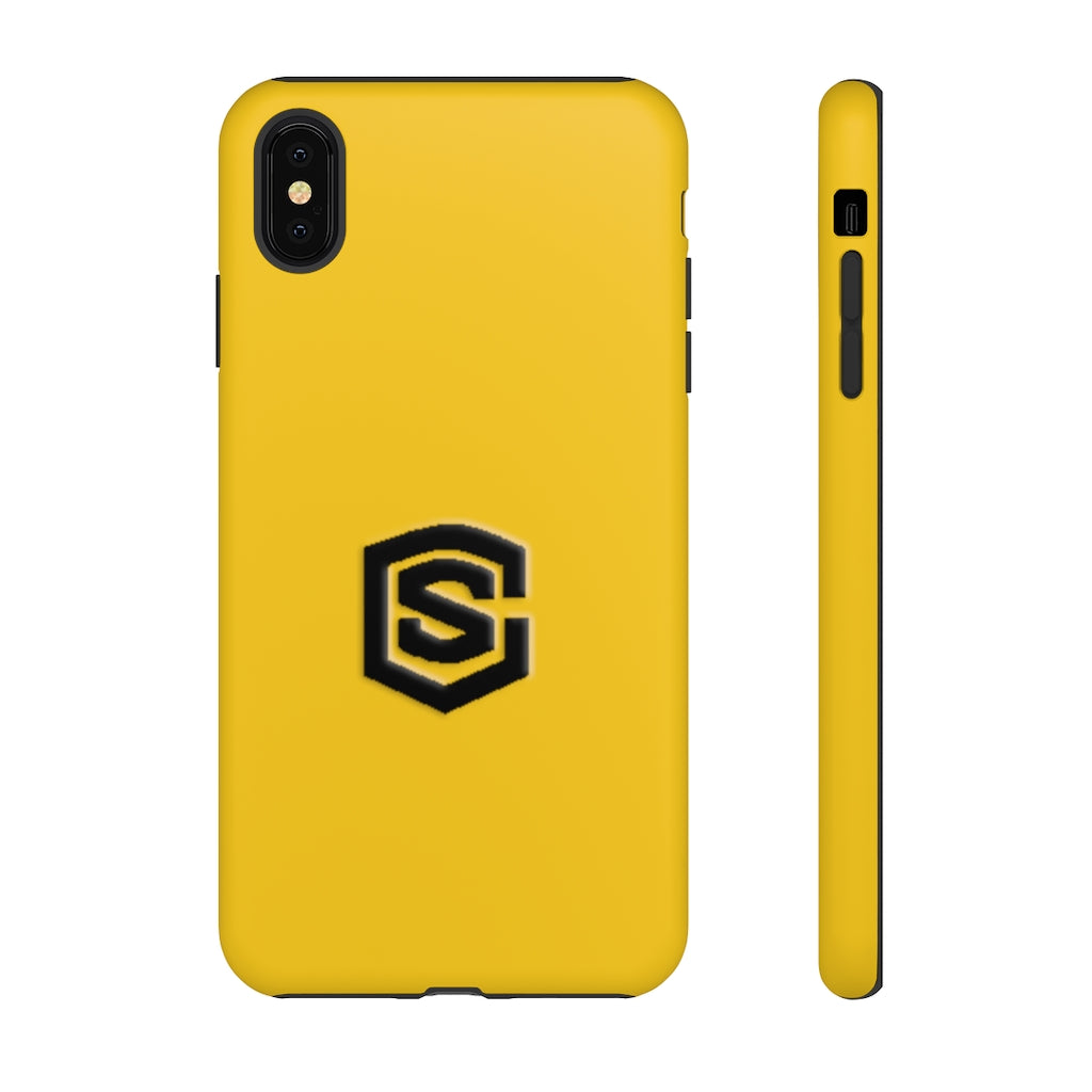 Yellow Tough Cases Black Logo