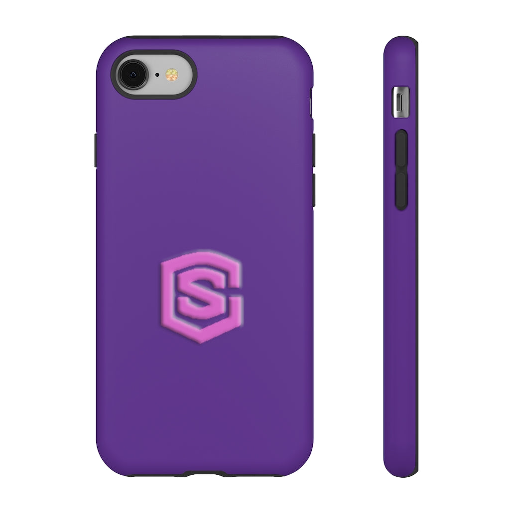 Purple Tough Cases Pink Logo