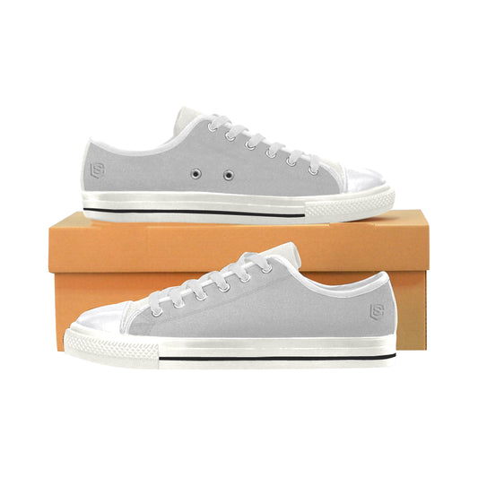 silver logo Women's Classic Canvas Shoes (Model 018)