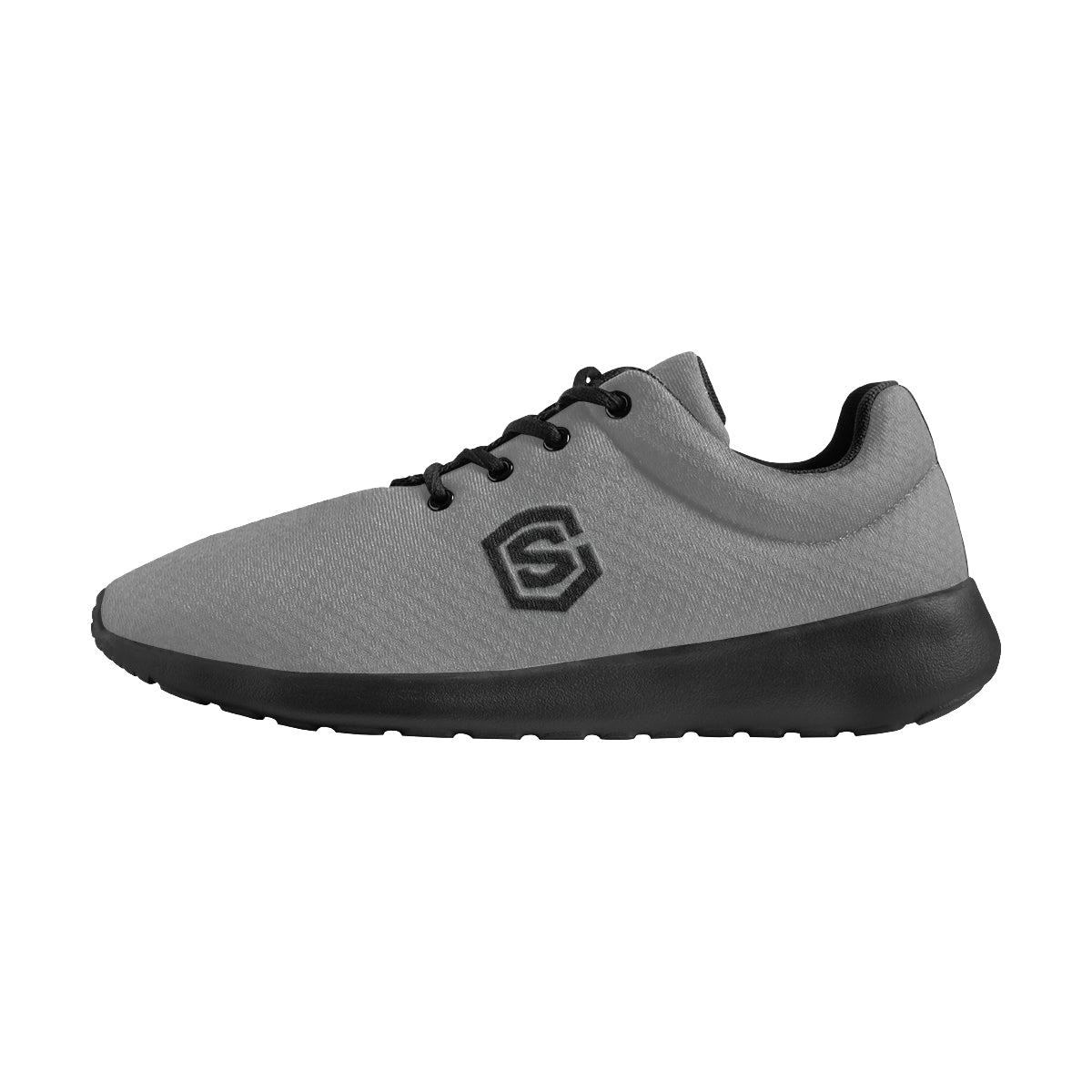 black logo Men's Athletic Shoes (Model 0200)