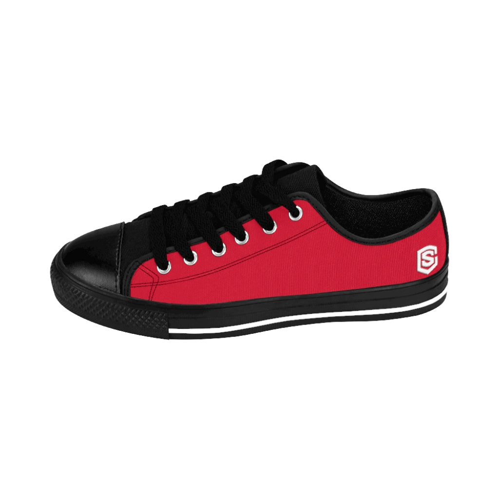 red Women's Sneakers White logo