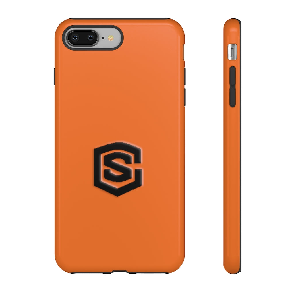 Orange Tough Cases Black Logo
