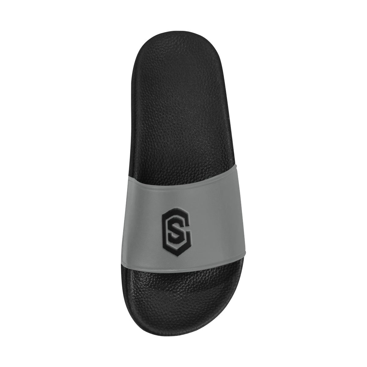 black logo Men's Slide Sandals (Model 057)