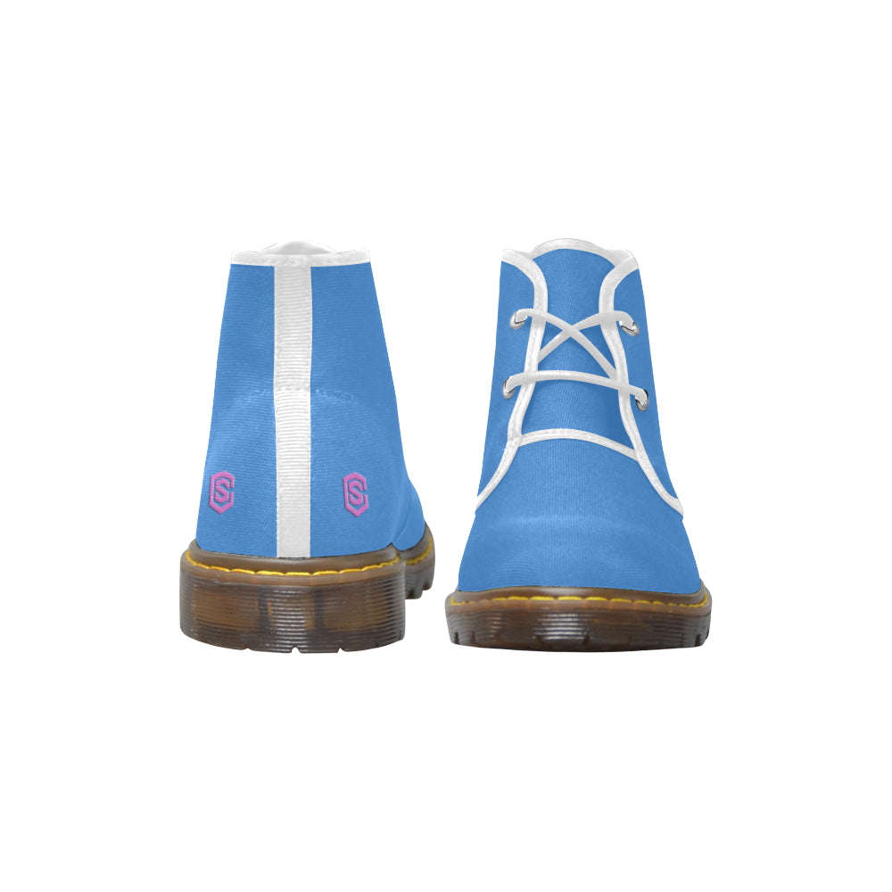 pink Men's Canvas Chukka Boots (Model 2402-1)