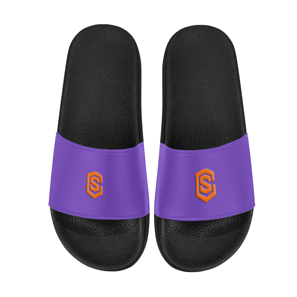 orange logo Men's Slide Sandals (Model 057)