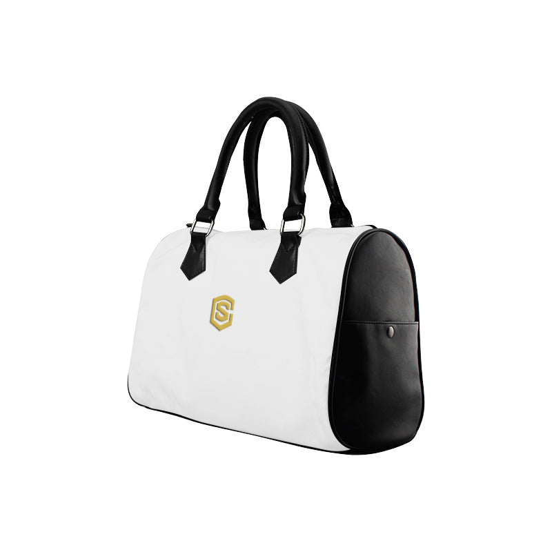 Very light gray HANDBAG gold logo Boston Handbag (Model 1621)