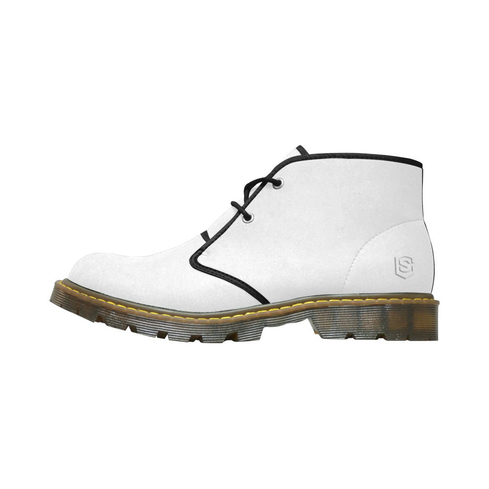 white logo Women's Nubuck Chukka Boots (Model 2402)