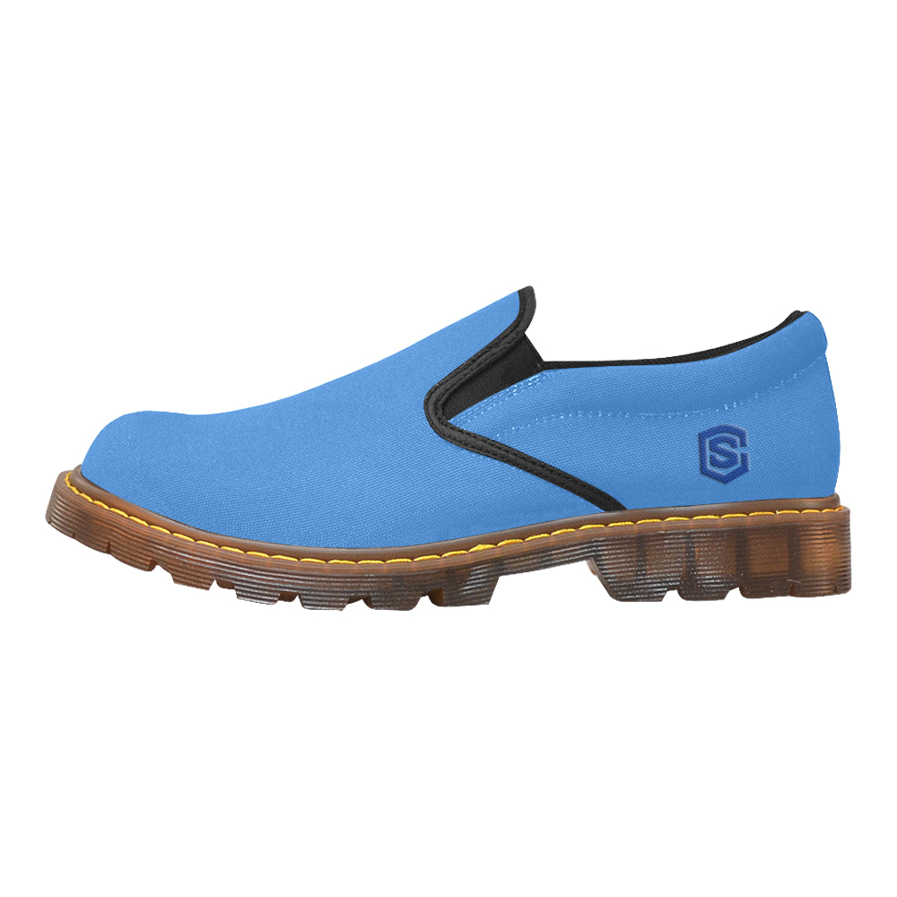 blue logo Martin Men's Slip-On Loafer (Model 12031)