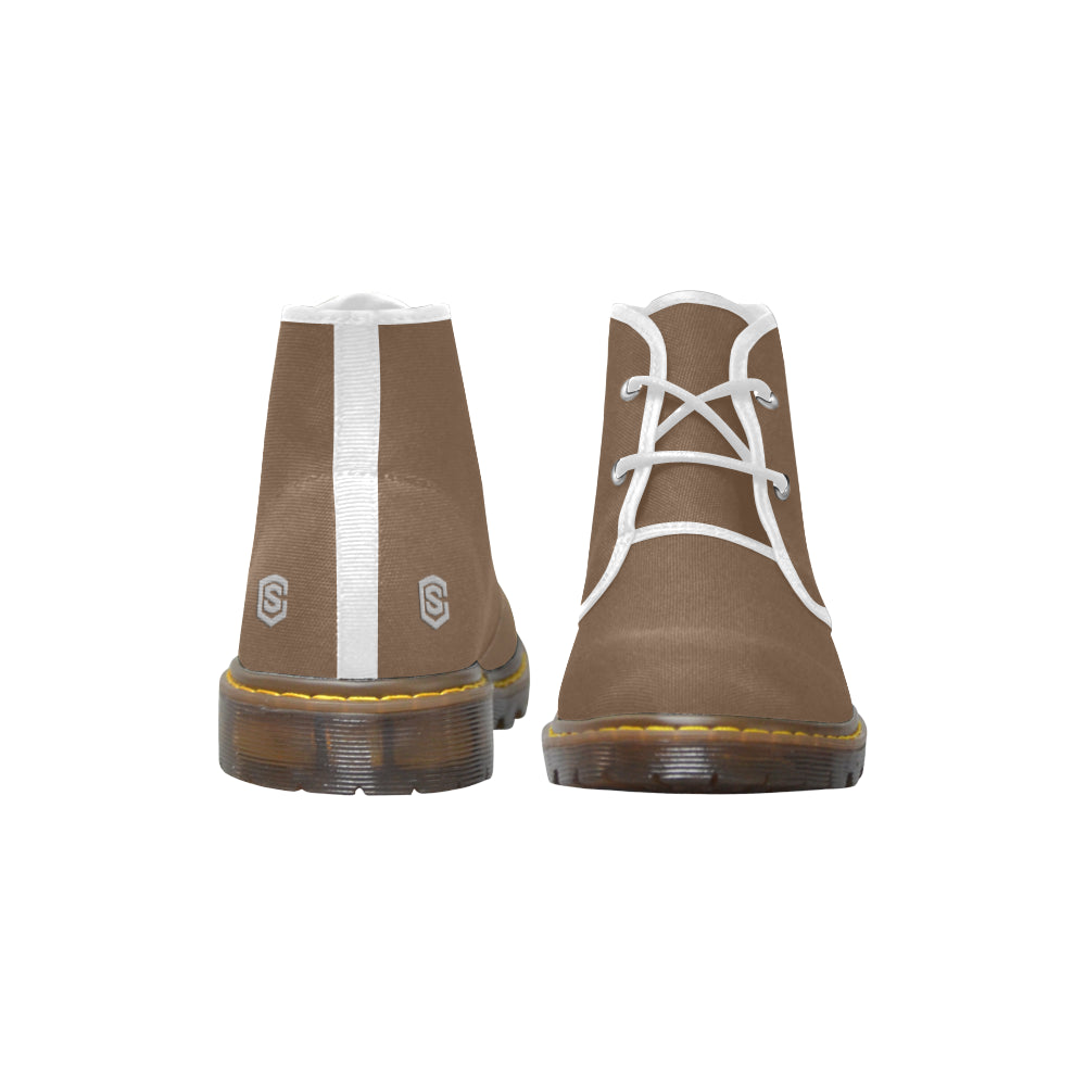 silver Men's Canvas Chukka Boots (Model 2402-1)