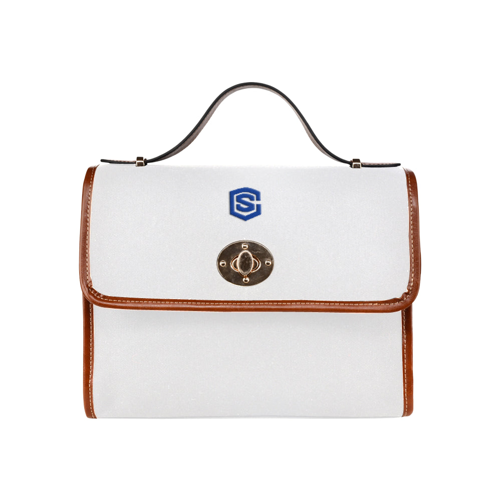 GRAY WATERFROOF CANVAS BAGblue logo Waterproof Canvas Bag/All Over Print (Model 1641)