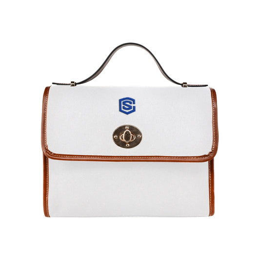 GRAY WATERFROOF CANVAS BAGblue logo Waterproof Canvas Bag/All Over Print (Model 1641)