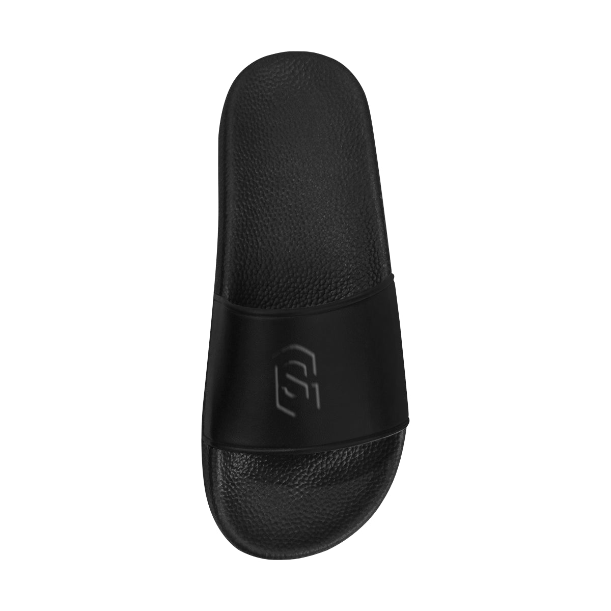 black logo Men's Slide Sandals (Model 057)