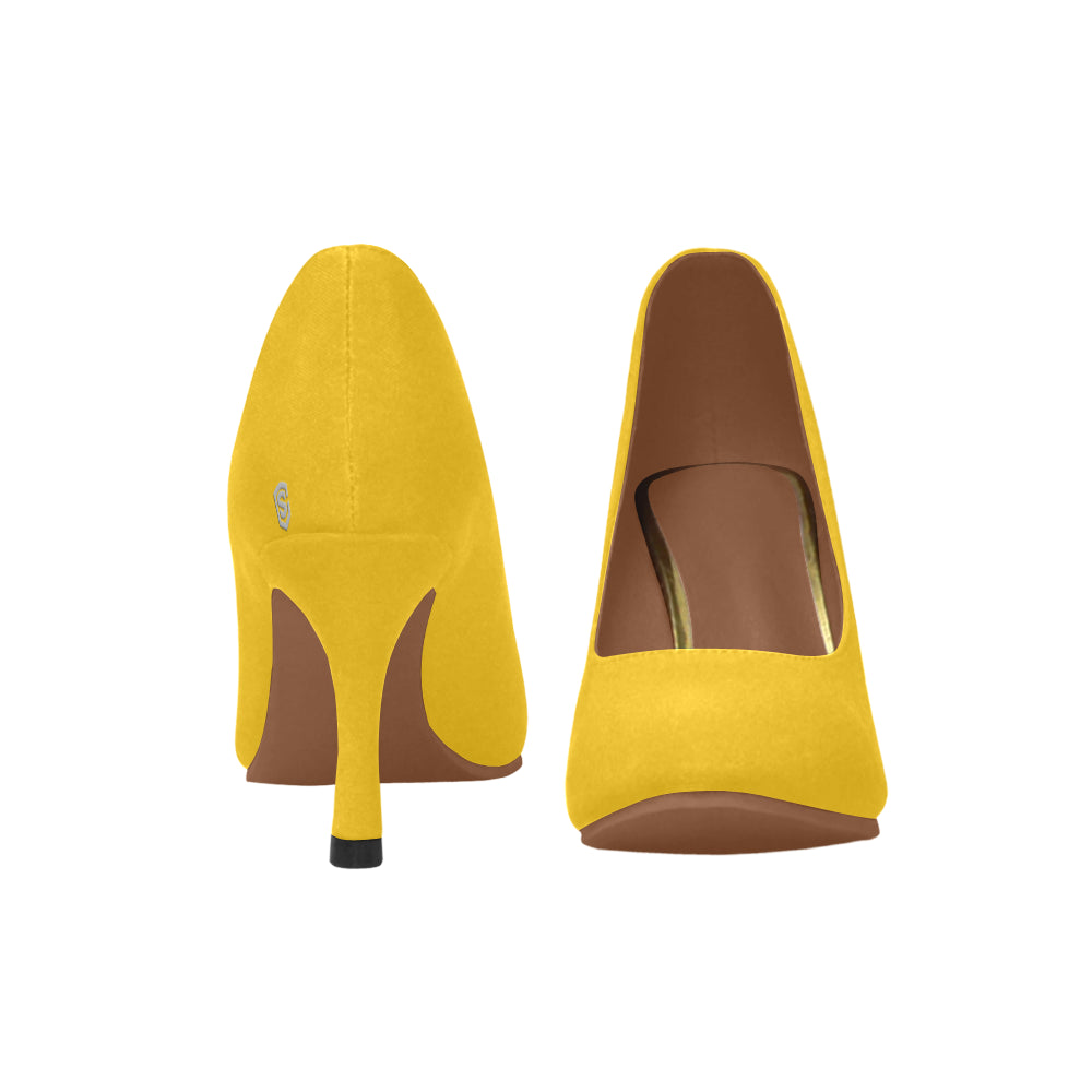 ORANGE Women's High Heels  silver logo Women's High Heels (Model 048)