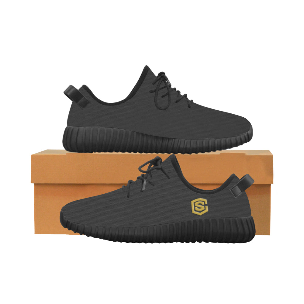 gold logo Grus Men's Breathable Woven Running Shoes (Model 022)