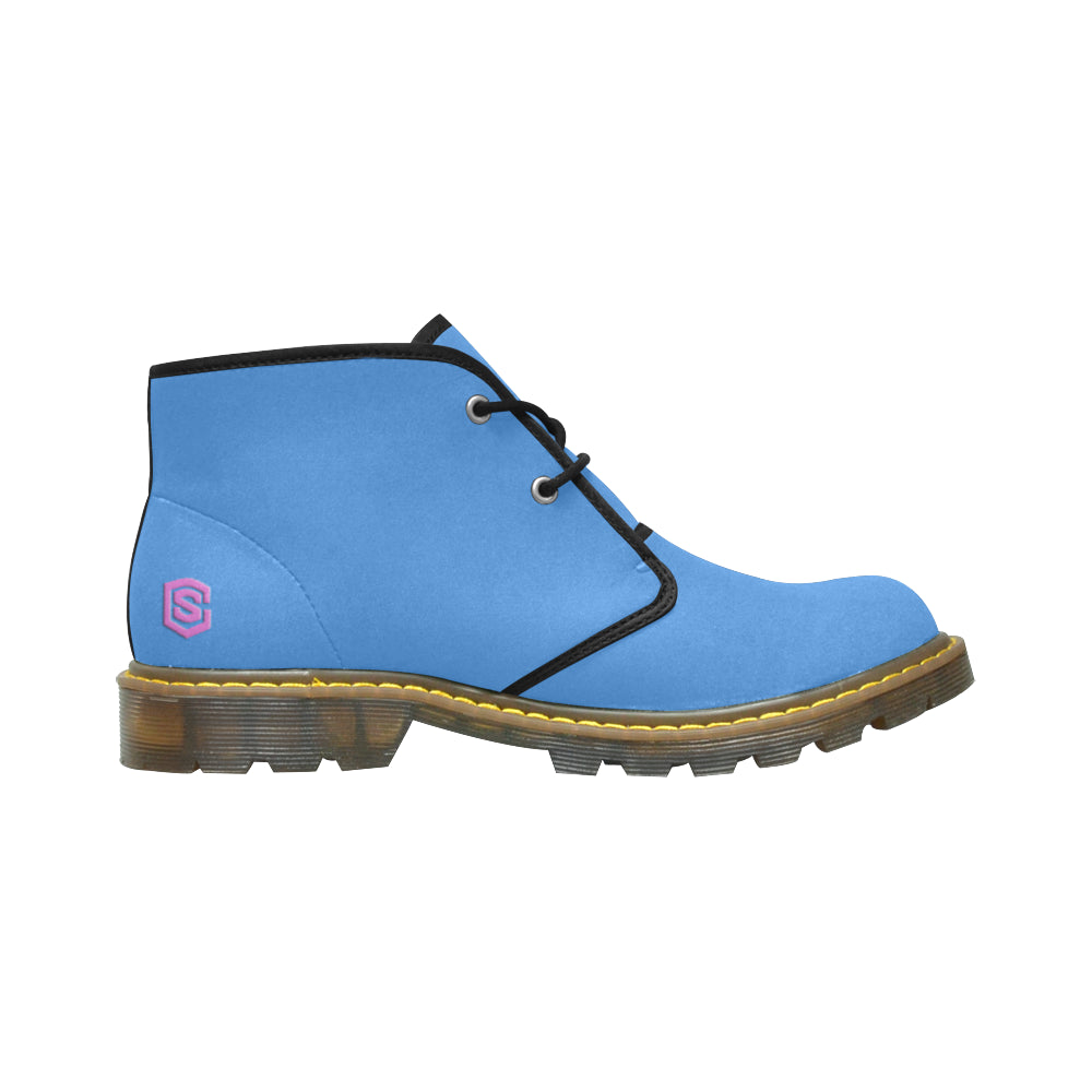pink logo Women's Nubuck Chukka Boots (Model 2402)