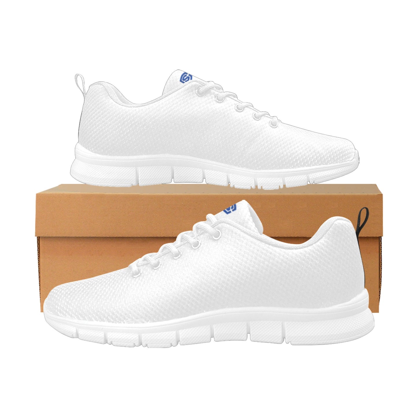 blue Logo Men's Breathable Running Shoes (Model 055)