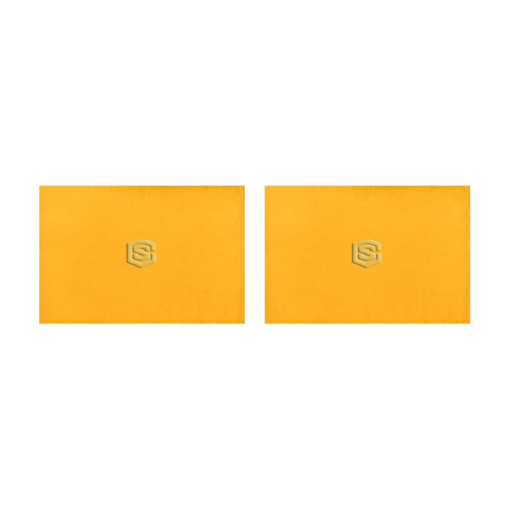 Orange Placemats 12" x 18" With Gold Logo Placemats 12" x 18" (Set of 2)