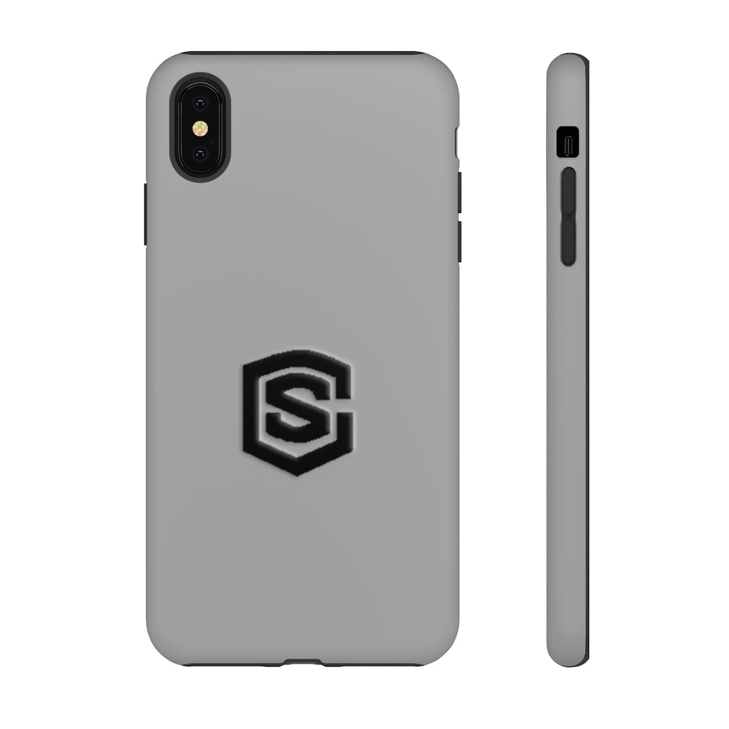 Grey Tough Cases Black Logo