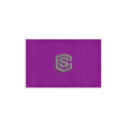Purple Area Rug 2.6' x 1.7' with Gray Logo Area Rug 2.6' x 1.7'