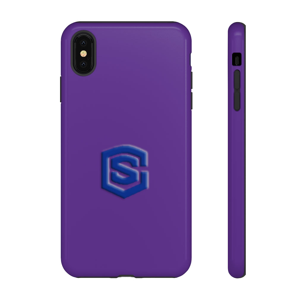 Purple Tough Cases Blue Logo