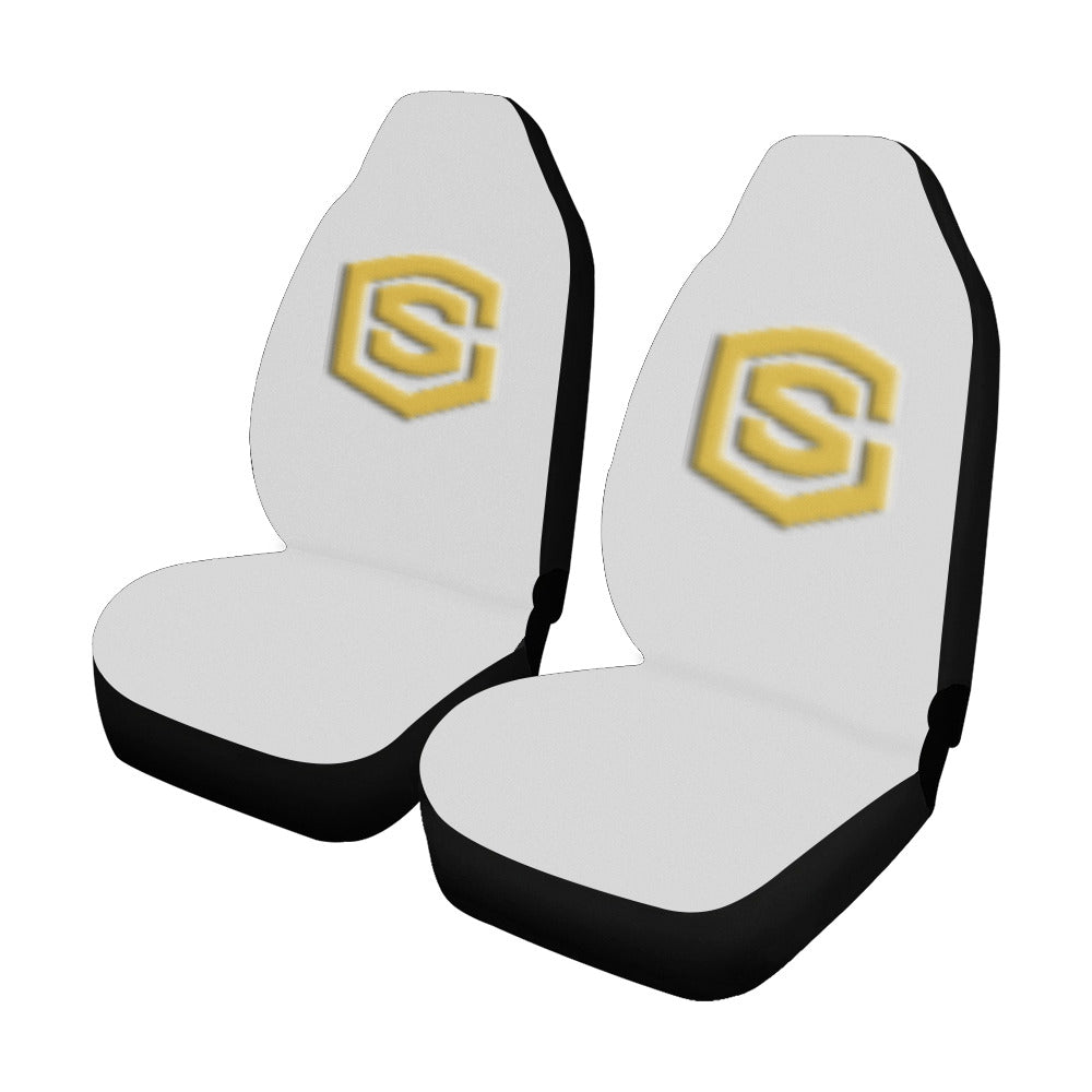 Grey Car Seat Covers Orange Logo Car Seat Covers (Set of 2)