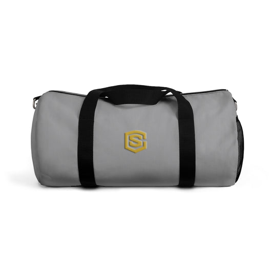 Grey Duffel Bag Gold Logo