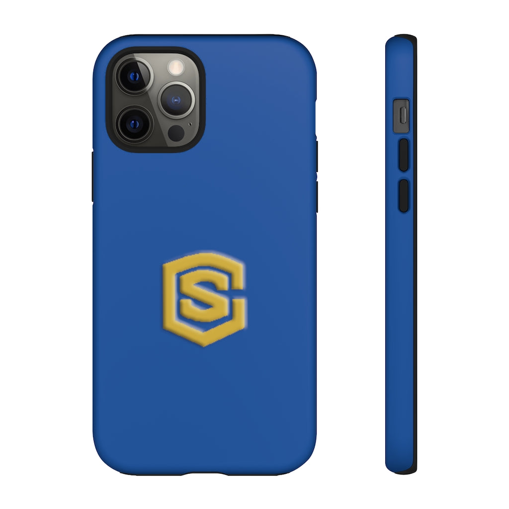 Blue Tough Cases Gold Logo