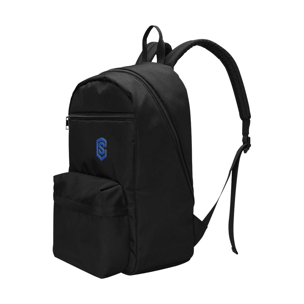 Black Travel Backpack With Blue Logo Travel Backpack(Large Capacity)(Model 1691)