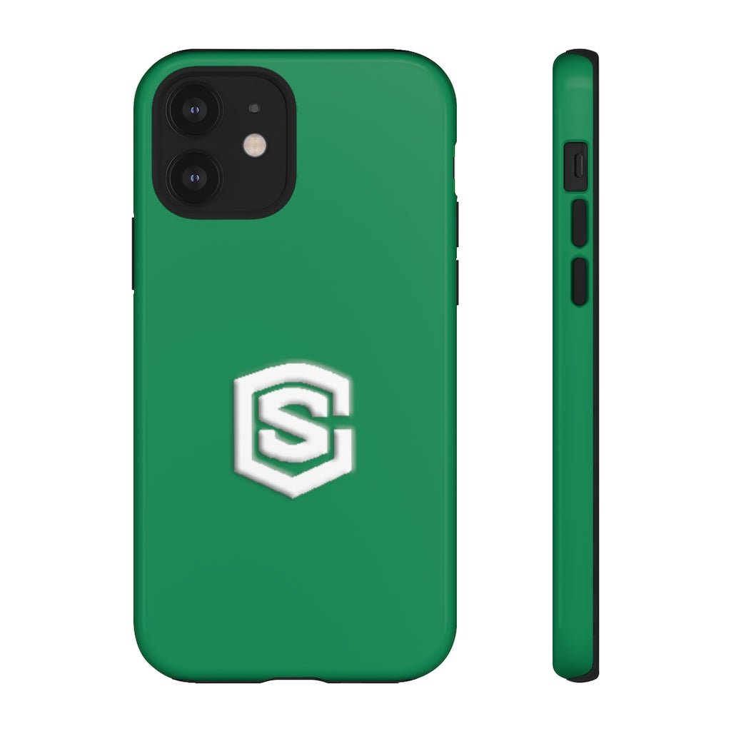 Green Tough Cases White Logo