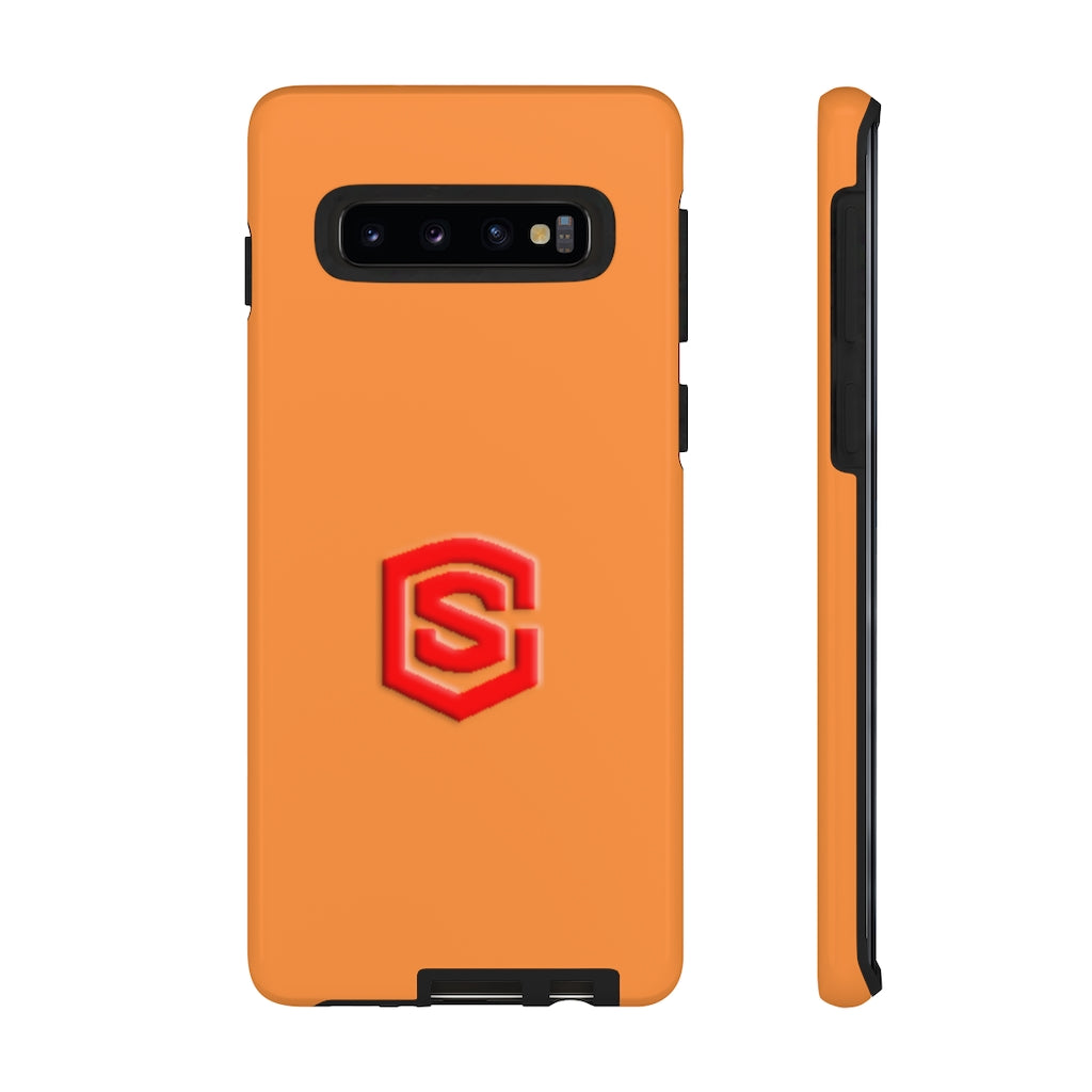 Orange Tough Cases Red Logo