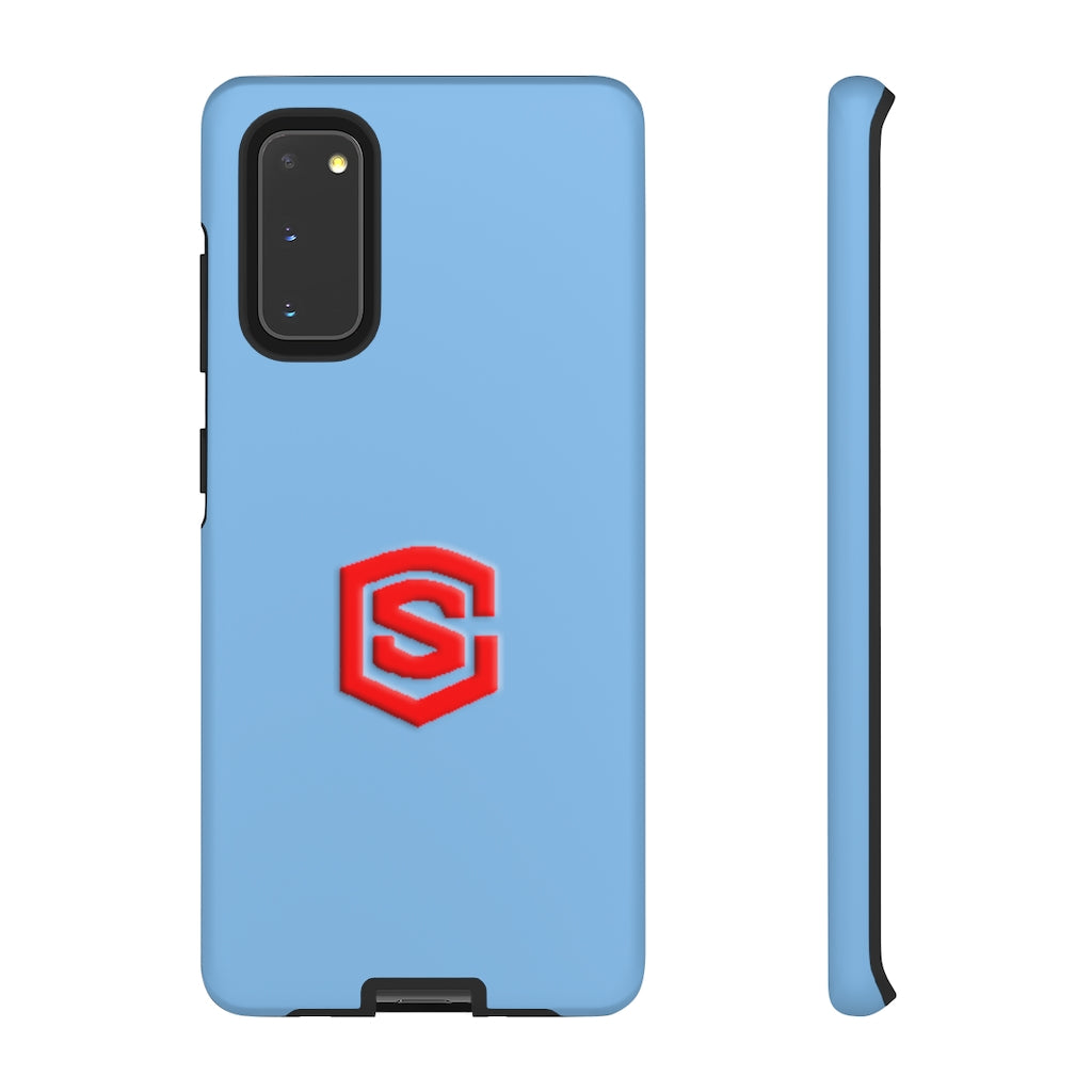 Blue Tough Cases Red Logo
