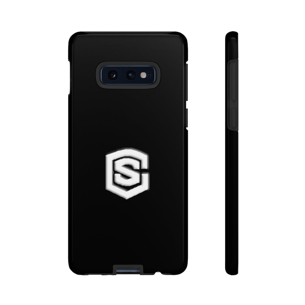 Black Tough Cases White Logo