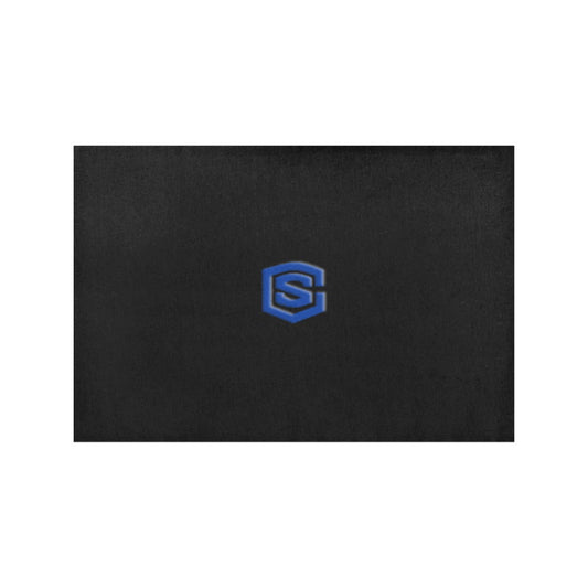 Black Placemats 12" x 18" With Blue Logo Placemats 12" x 18" (Set of 2)