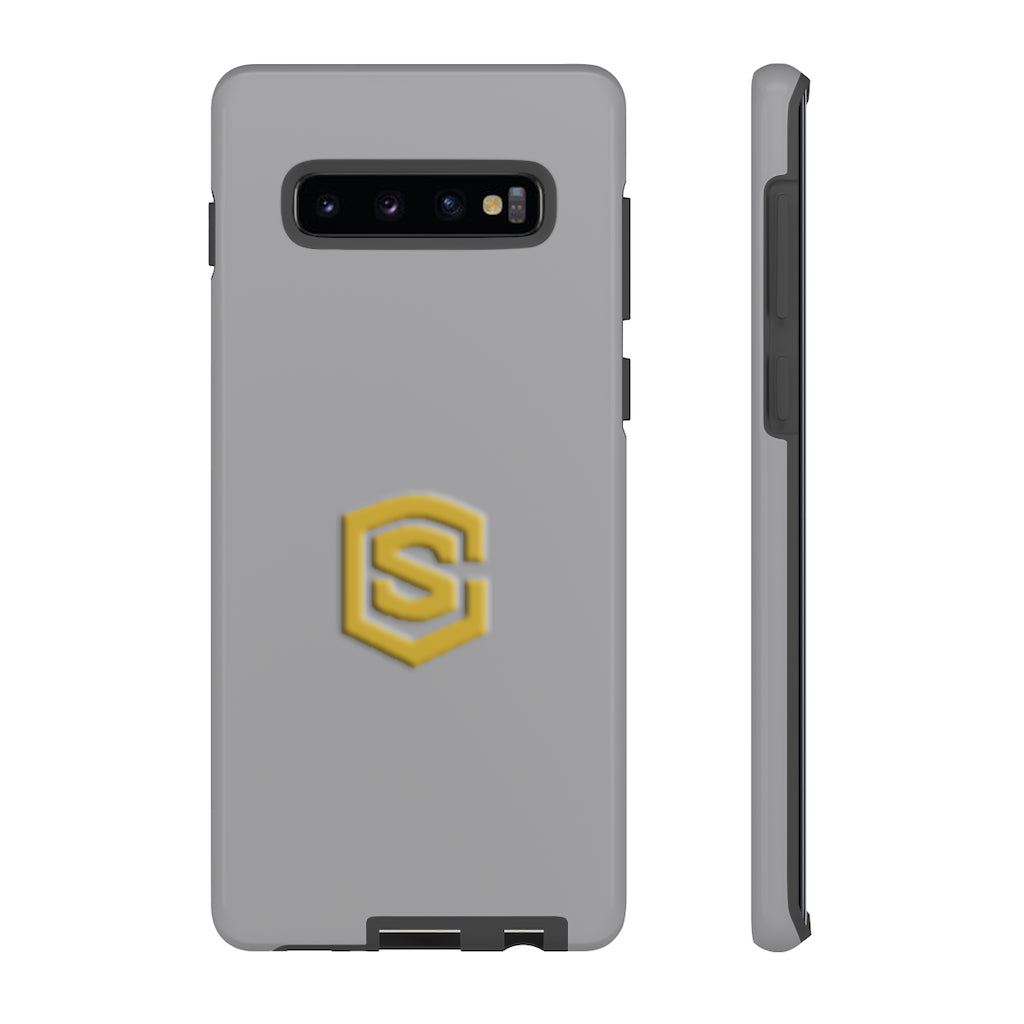 Grey Tough Cases Gold Logo