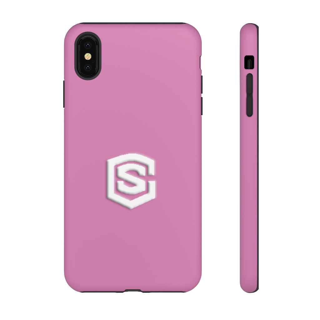 Pink Tough Cases White Logo