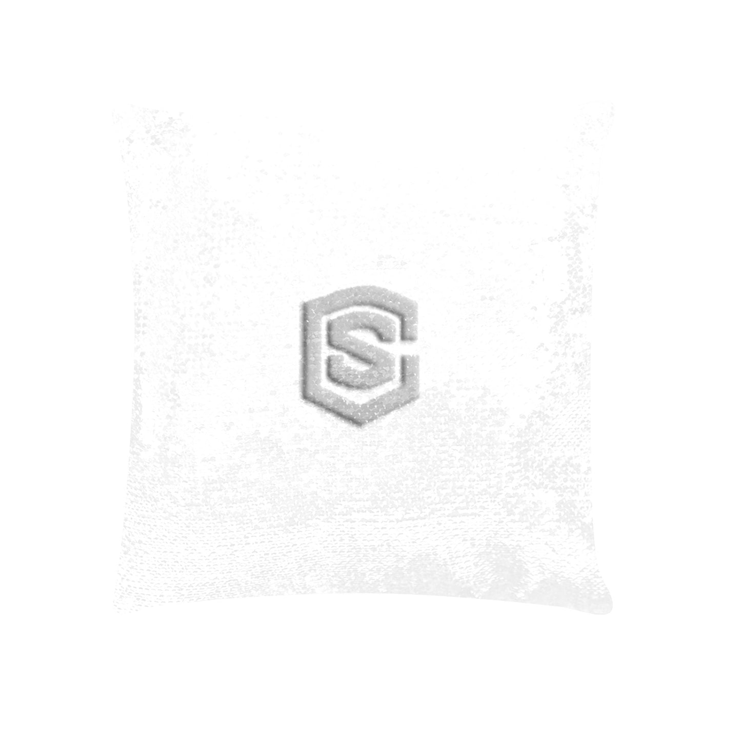 Silver Custom Sequin Pillow with Silver Logo Custom Sequin Pillow Case 18"x18"