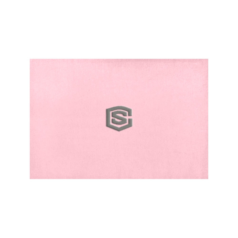 Pink Placemats 12" x 18" With Grey Logo Placemats 12" x 18" (Set of 2)